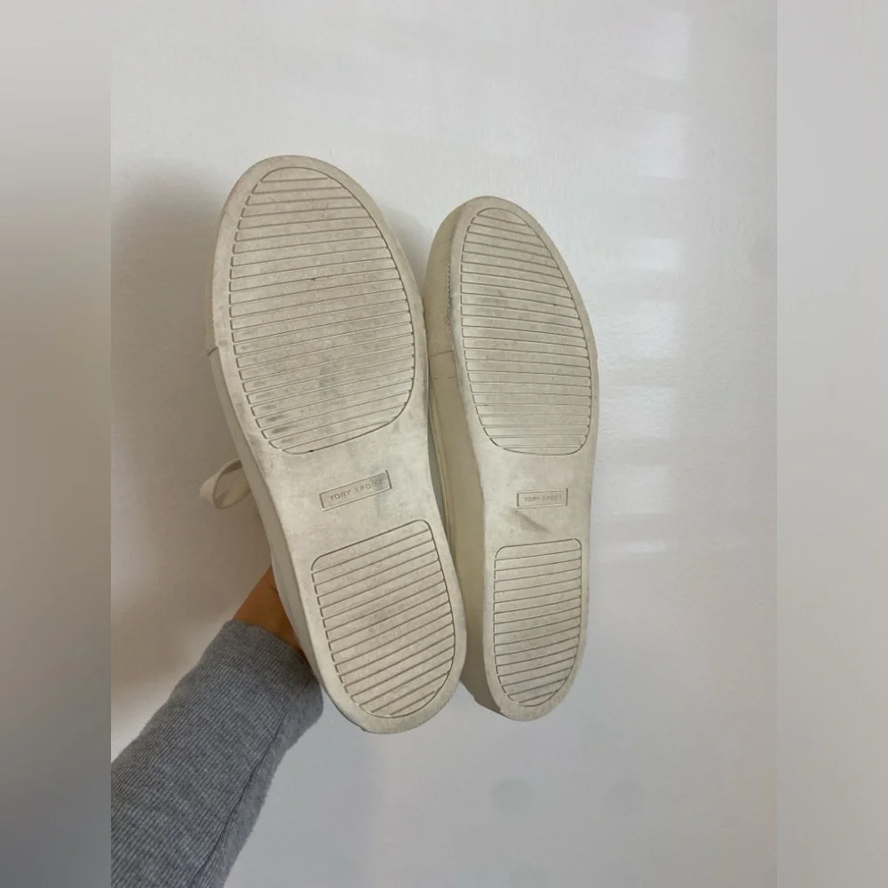 Tory Burch Sport White Ruffle Sneakers Size 6.5